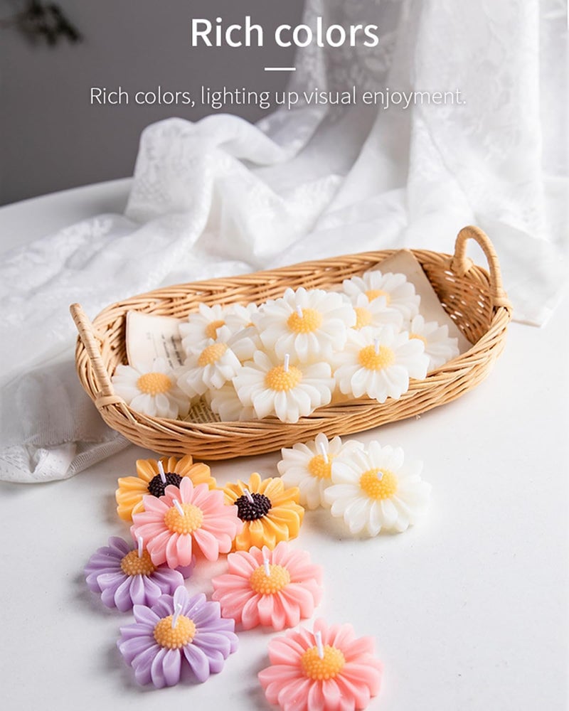 LPUSA Colored Candles Chamomile Floating Candles Large 2" Scented Romantic Tealight Candles for Cylinder Vases,Centerpieces at Wedding,Party,Pool,Holidays,12 Pack - Image 5